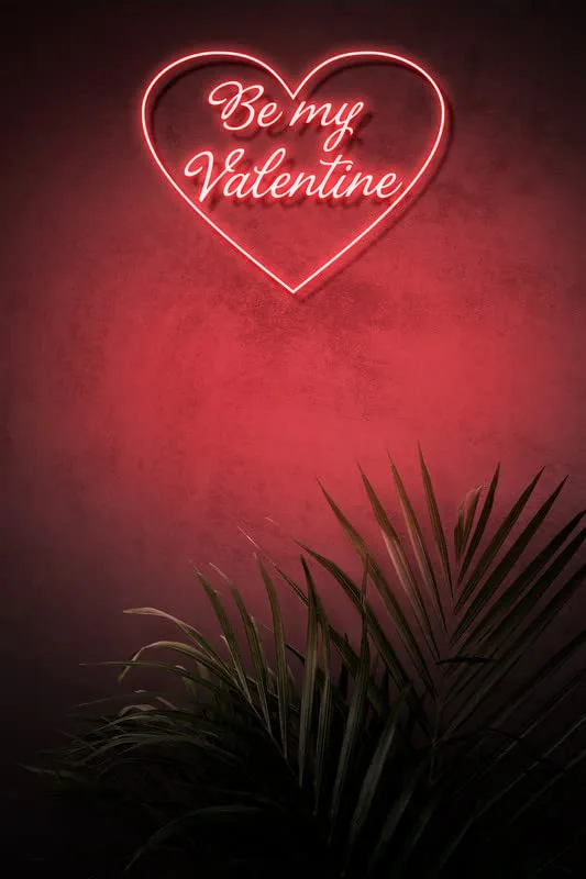 Be My Valentine Romantic Neon Lights