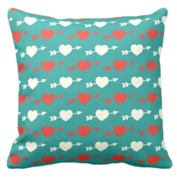 Valentine Gifts Cushion Cover Splendid Hearts Printed Set of 3