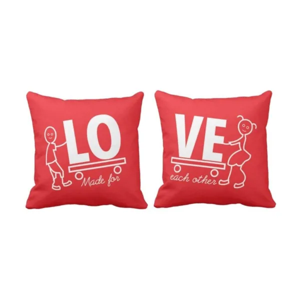 Valentine Couple Gift Love Made For Each Other Cushions