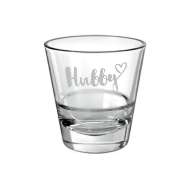 Valentine Gifts Hubby Whiskey Glasses with Coaster - TheYaYaCafe