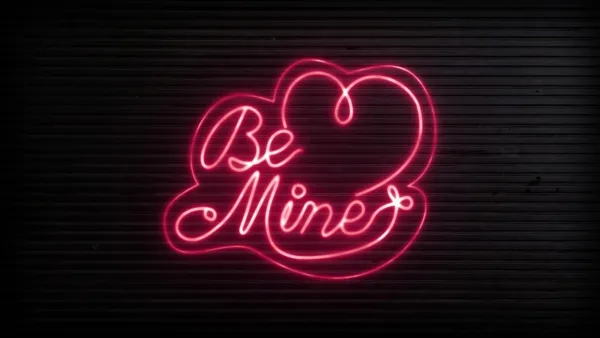 Be Mine Romantic Neon Lights