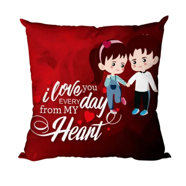 Valentine Couple Gifts I Love You Every Day Combo Cushion & Coffee Mug