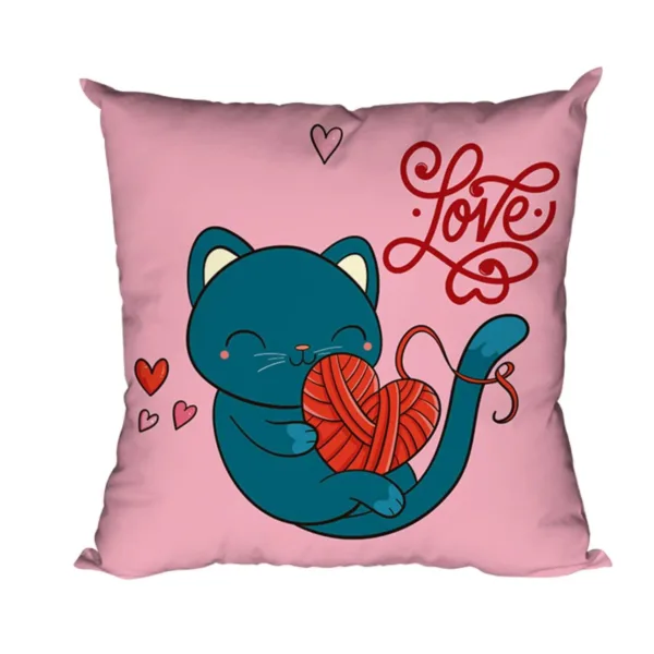 Valentine Gifts Hamper Coffee Mug Cute Cat Love & Cushion Cover