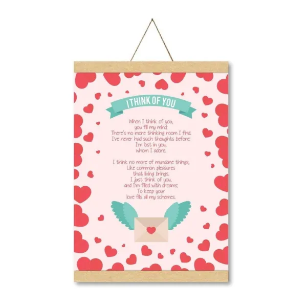 YaYa cafe Valentine Greeting Card for Girlfriend Wife Boyfriend Husband Valentine Recipe Love Scroll Gifts - 15 x 20 inches