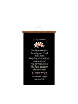 To My Husband I Love You Valentine scroll