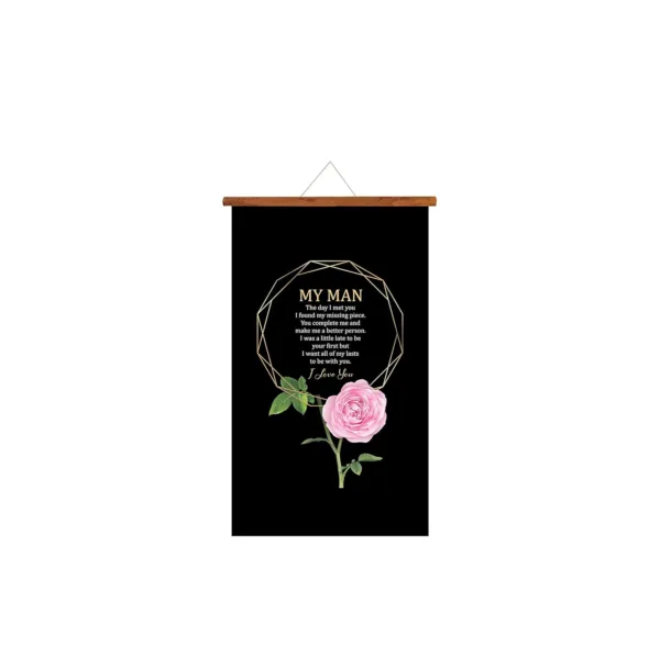 TheYaYaCafe valentine's Day Gifts for Husband greeting card love romantic To My Husband I Love You scroll 15x20 Inches (Black)