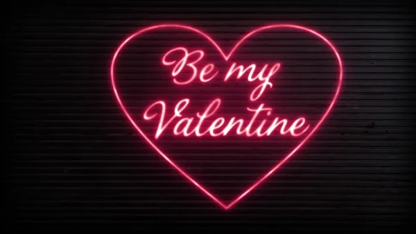 Be My Valentine Romantic Neon Lights