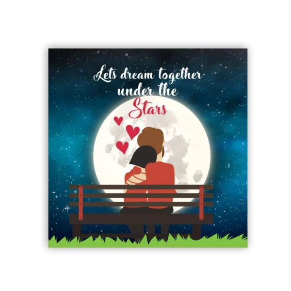 Valentine Fridge Magnet Lets Dream Together Under The Stars