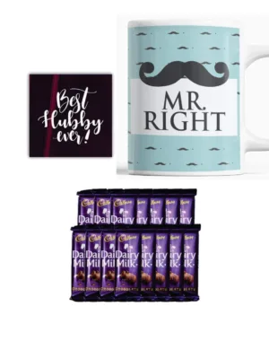 Valentine Gift Coffee Mug & Chocolates Combo For Husbands