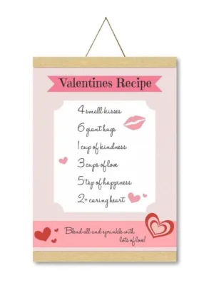 Valentine Recipe Love Valentine Scroll