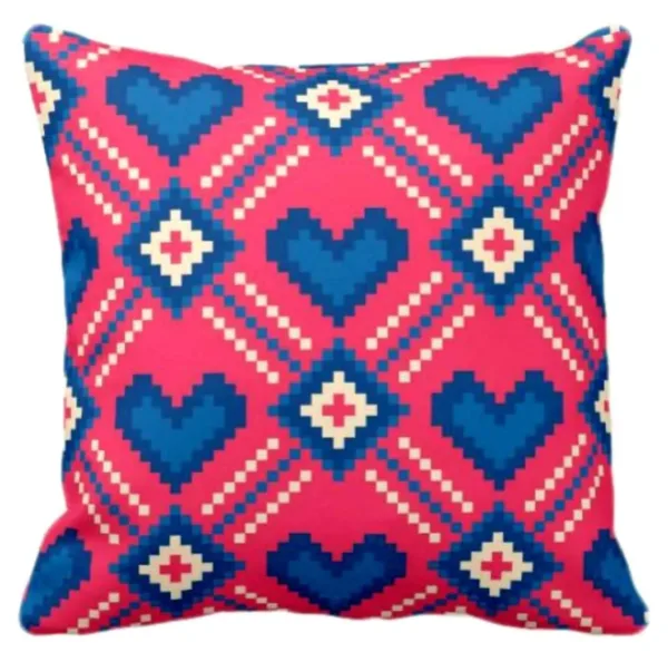 Valentine Gift Infatuated Hearts Printed Cushion Cover For Couples
