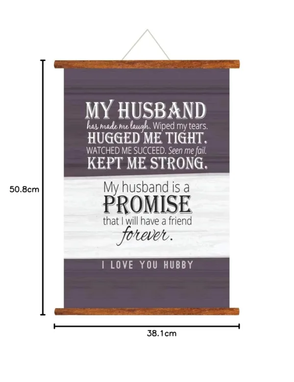 I Will Love You Hubby Valentine Scroll