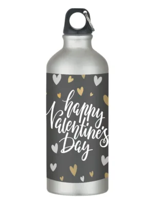 Happy Valentines Day Grey Valentine Sipper Bottle