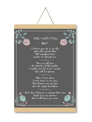 Me With You Love Valentine Scroll