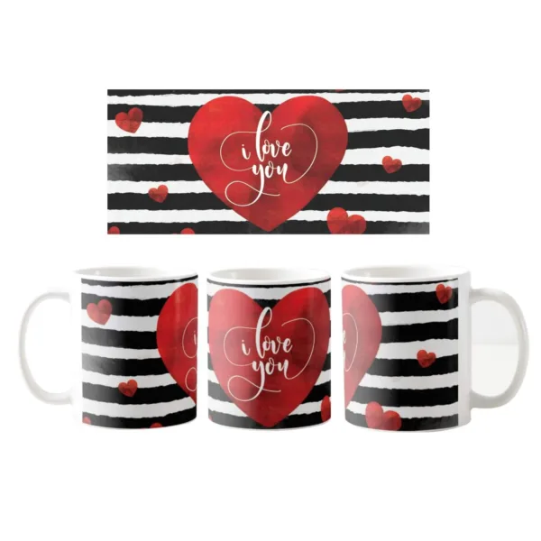 Valentine Gift Hamper Coffee Mug I Love You & Cushion Cover