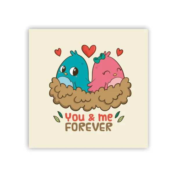 Valentine Fridge Magnet You and Me Forever Boyfriend Girlfriend