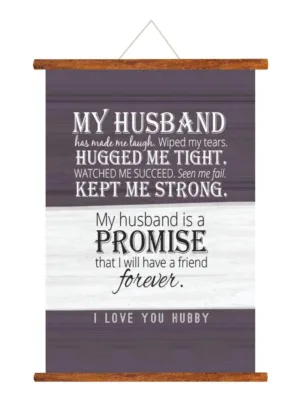 I Will Love You Hubby Valentine Scroll