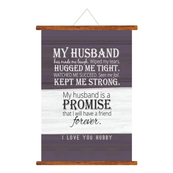 YaYa cafe Valentine Greeting Card for Husband I Will Love You Forever Scroll Gifts - 15x20 inches