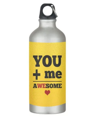 You + Me is We Awesome Valentine Sipper Bottle