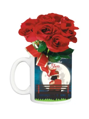 Valentine Gifts let's Dream Together Coffee Mug & Bunch Of Roses