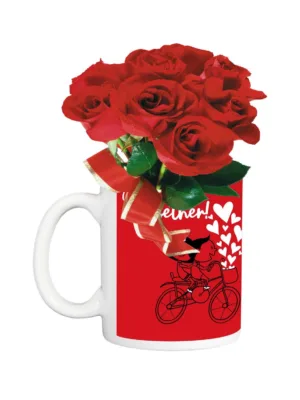 Valentine Gifts Let's Ride Coffee Mug & Bunch Of Roses