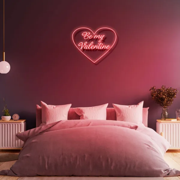 Be My Valentine Romantic Neon Lights