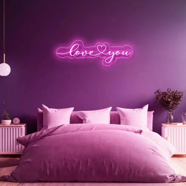 Love You (Pink) Romantic Neon Lights