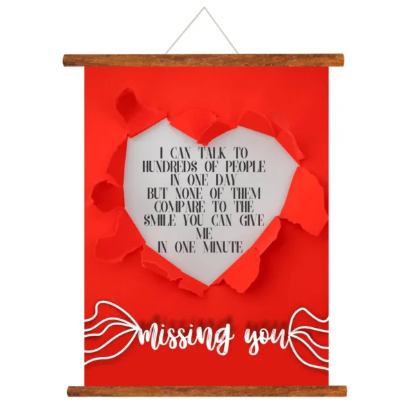 I Miss your Smile Scroll Valentine Scroll For Couples