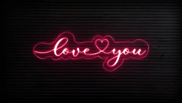 Love You (Red) Romantic Neon Lights