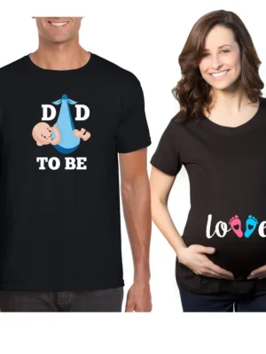 Dad to be & Love  Maternity Couple T-Shirts