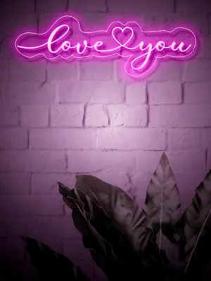 Love You (Pink) Romantic Neon Lights