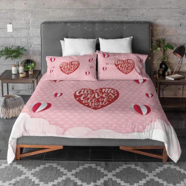 All of Me Loves All of You Valentine Gifts Couple Bedsheet - TheYaYaCafe