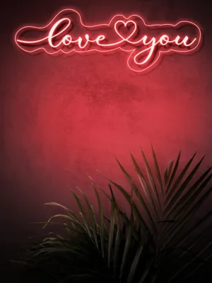 Love You (Red) Romantic Neon Lights