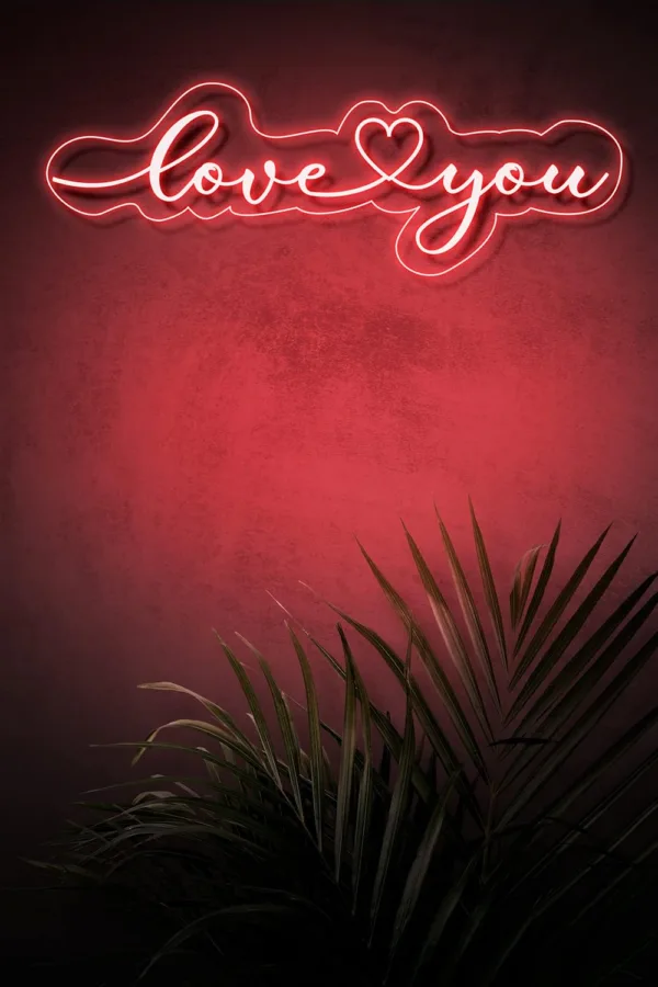 Love You (Red) Romantic Neon Lights