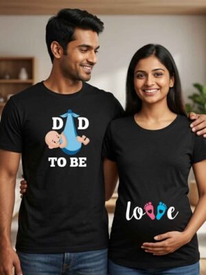 Dad to be & Love  Maternity Couple T-Shirts