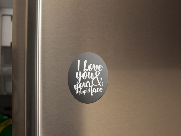 Valentine Gift Fridge Magnet I Love You and Your Stupid Face