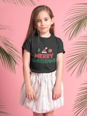 Merry Christmas Printed T-Shirt for Kids