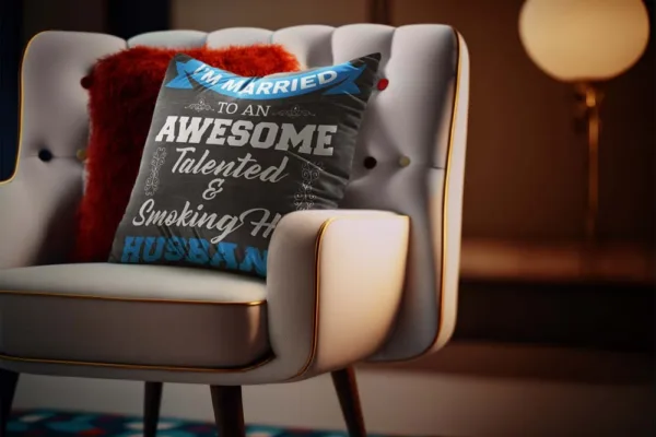 Valentine Gift Awesome Talented Smoking Hot Husband Cushion Cover