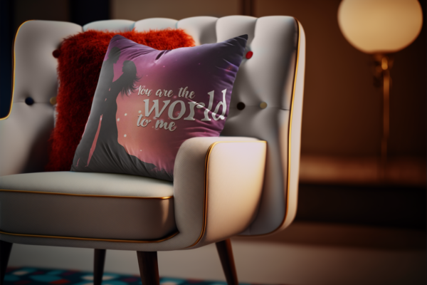 Valentine Gift You are The World to Me Cushion Cover For Couples