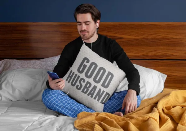 Valentine Gift Good Husband Printed Cushion Cover For Husband