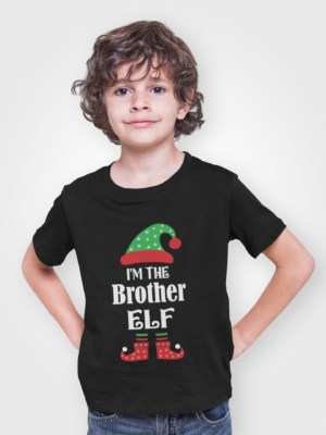 Elf Family Printed Christmas T-Shirt for Kids