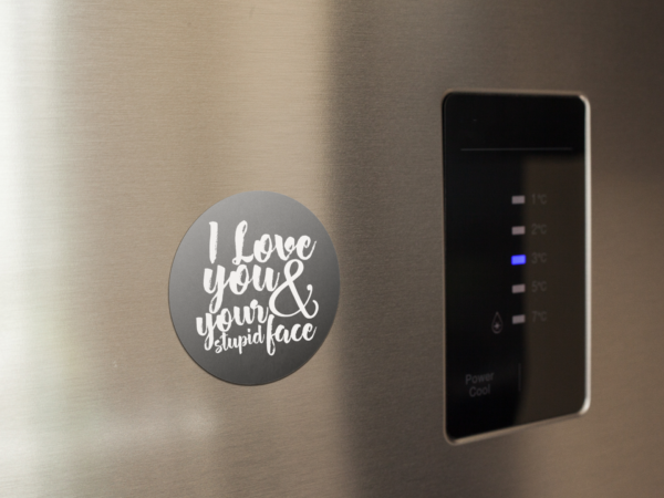 Valentine Gift Fridge Magnet I Love You and Your Stupid Face