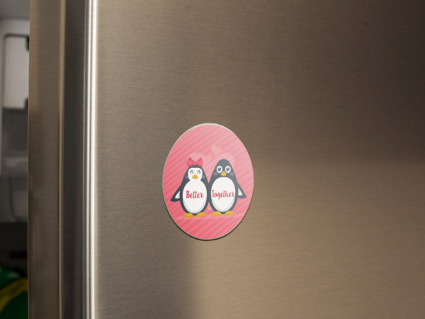 Valentine Gift Better Together Penguin Fridge Magnet