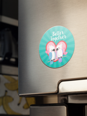 Valentine Gift Better Together Cute Birds Fridge Magnet