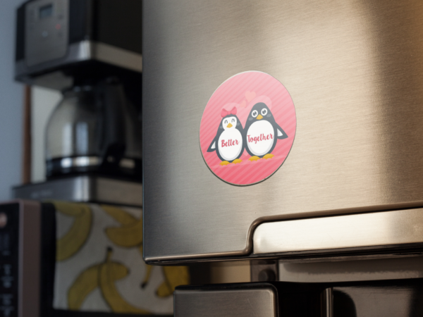 Valentine Gift Better Together Penguin Fridge Magnet