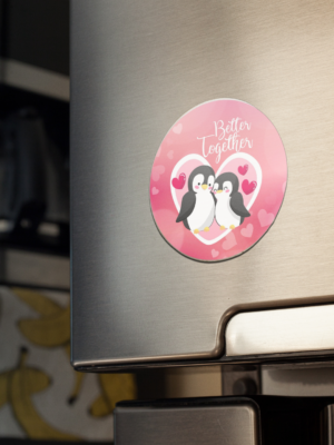 Valentine Gift Better Together Cute Penguin Fridge Magnet