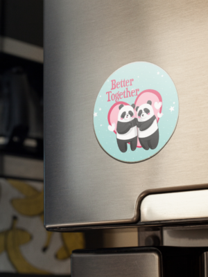 Valentine Gift Better Together Cute Panda Fridge Magnet