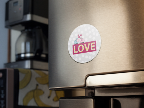 Valentine Gift Cute Sheep Love Printed Fridge Magnet For Couples