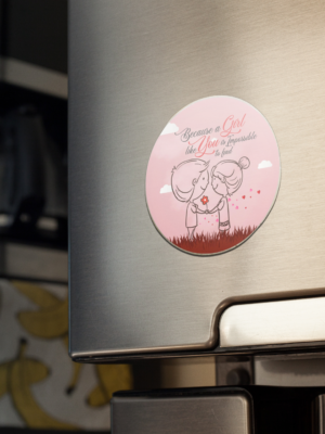 Valentine Gift Because a Girl Like You Impossible to Find Fridge Magnet