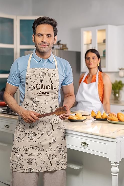 Personalized Name Kitchen Chef Apron for Men & Women